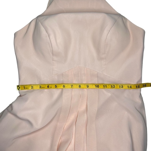 Azazie Sarah Halter Dress in Pearl Pink Size 10 - Picture 14 of 16